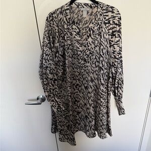 Printed satin dress